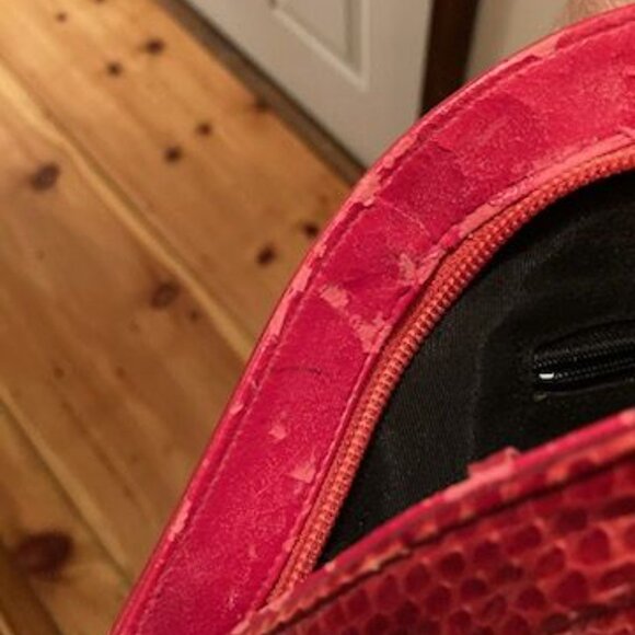 Jasmin snakeskin/leather clutch purse. - Picture 7 of 7